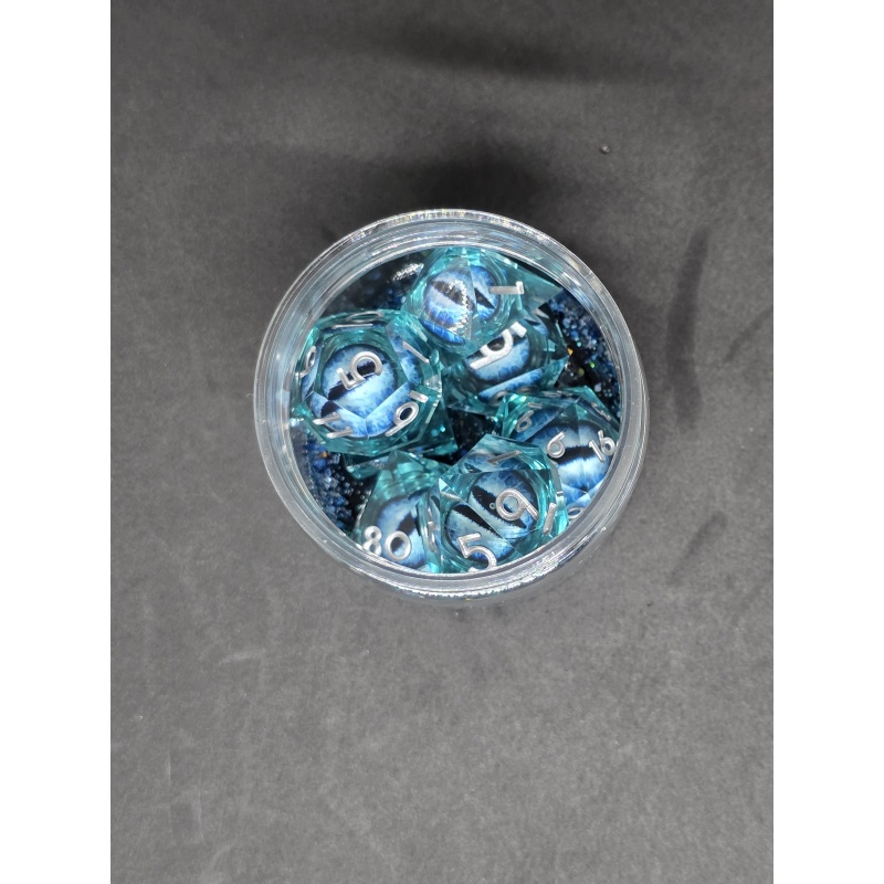 Dragon’s Eye Blau Premium Würfelset by *startakus*
