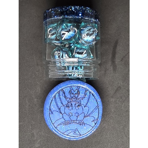 Dragon’s Eye Blau Premium Würfelset by *startakus*