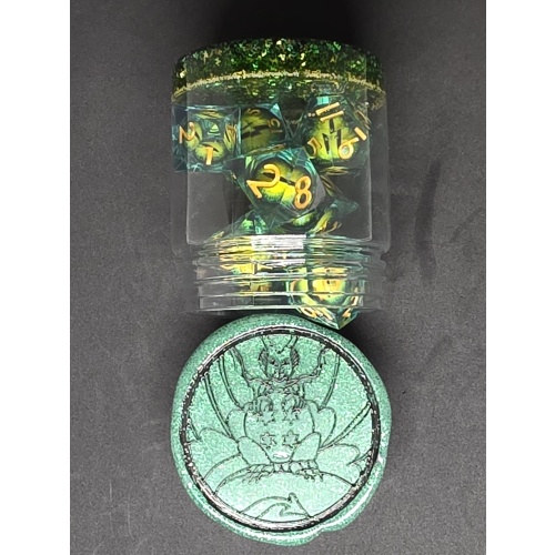 Dragon’s Eye Grün Premium Würfelset by *startakus*
