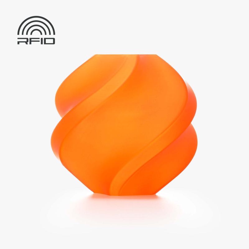 BambuLab PLA Translucent - Orange (13301) / Filament mit Spule / 1 kg
